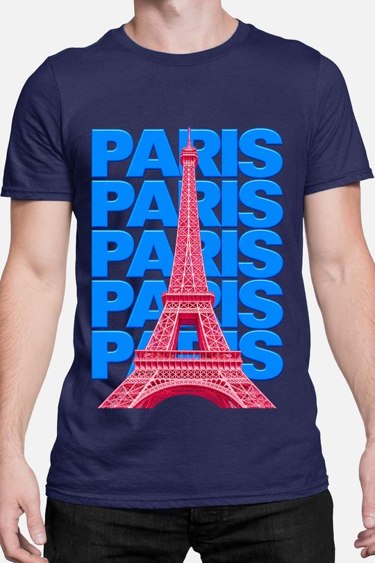 002 vintage paris - Tshirt Homme-MARINE