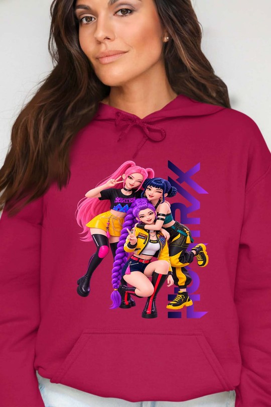 rumi mira zoey - Sweat Capuche Femme-BORDEAUX