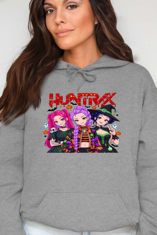 rumi zoey huntrix - Sweat Capuche Femme-GRIS