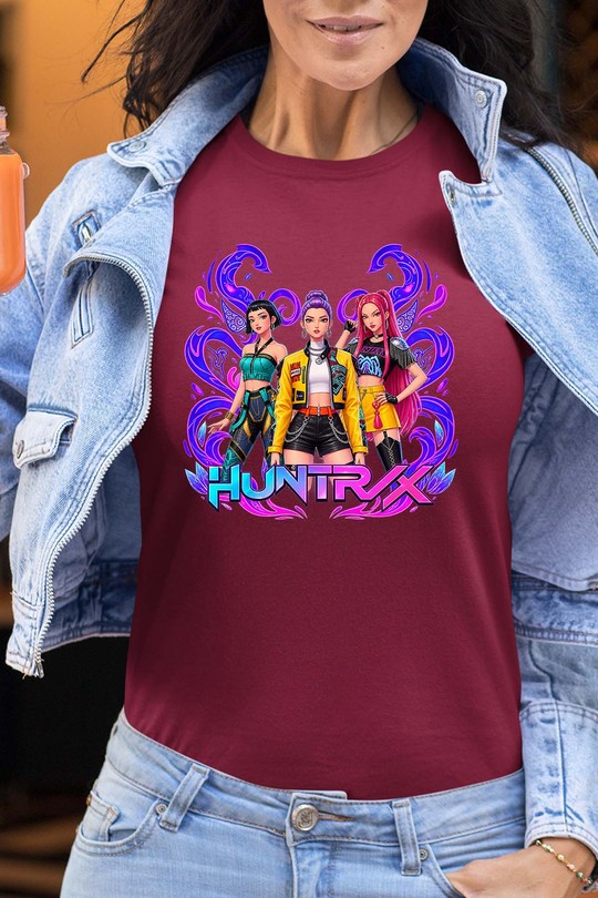 rumi zoey huntrix 2 - Tshirt Femme-BORDEAUX