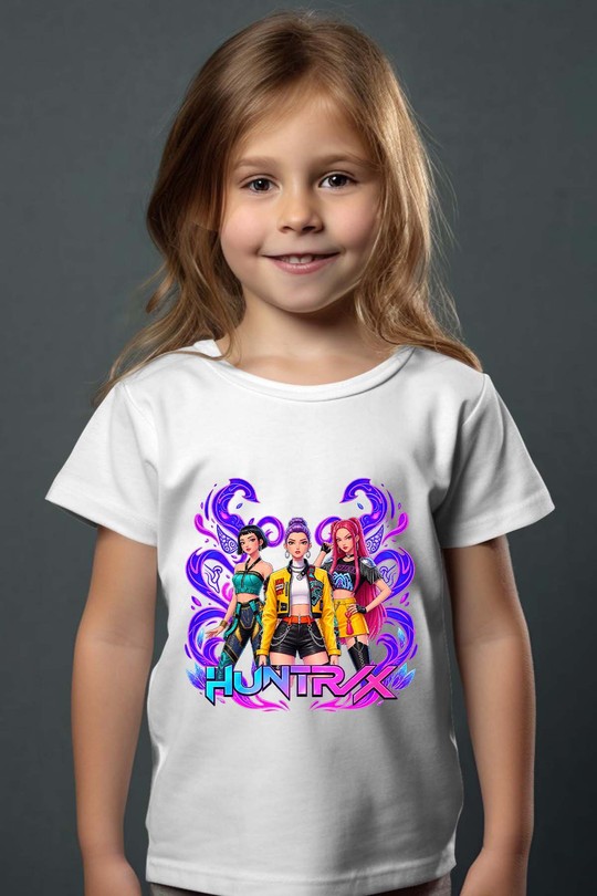 rumi zoey huntrix 2 - Tshirt Fille-BLANC