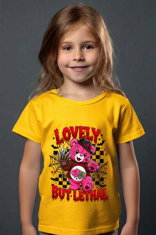 tedy bear halloween - Tshirt Fille-JAUNE