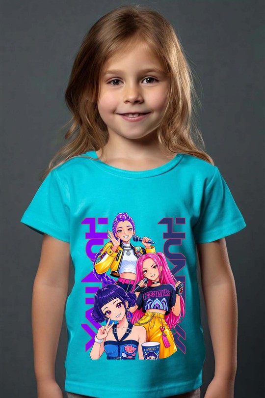 huntrix mira rumi - Tshirt Fille - FC-TURQUOISE