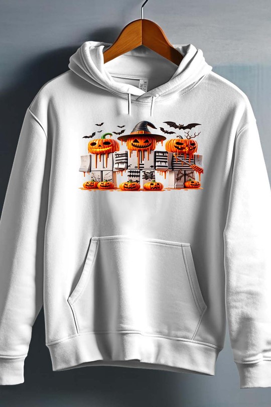 halloween roblox - Sweat capuche Homme-BLANC