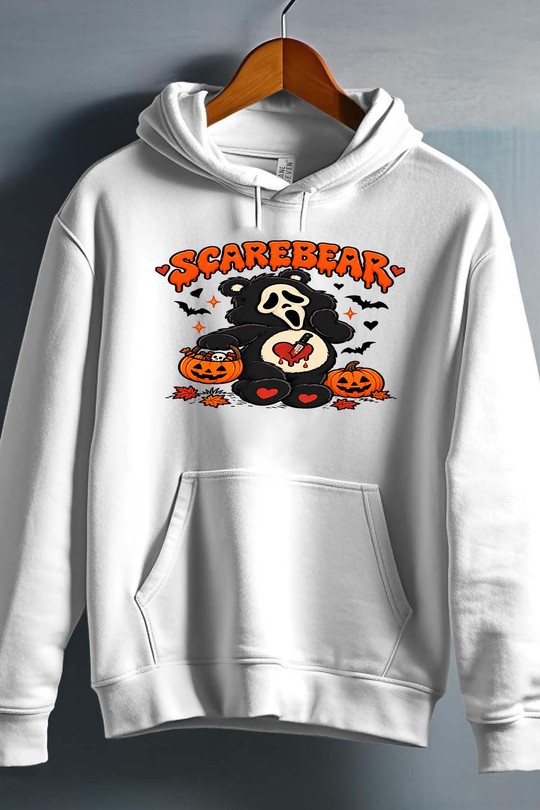scary tedy halloween - Sweat capuche Homme-BLANC