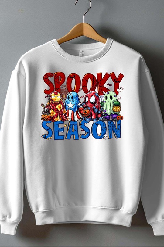 heros halloween - Sweat Col Rond Homme-BLANC