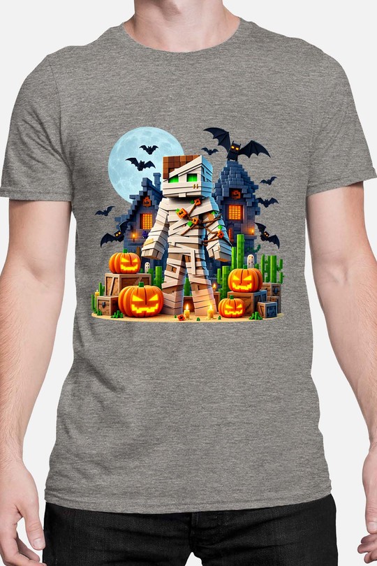 halloween minecraft - Tshirt Homme-GRIS