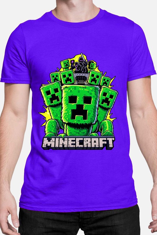 minecrat criber halloween - Tshirt Homme-BLEU ROI