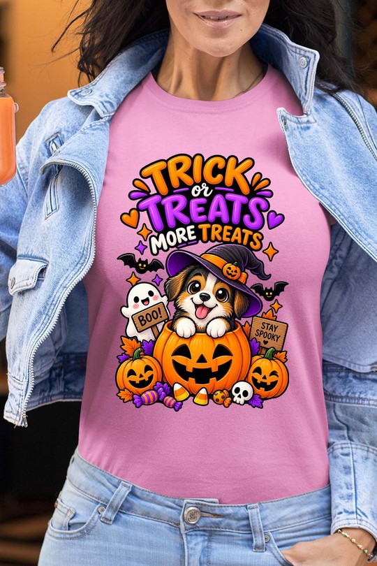 trick dog halloween - Tshirt Femme-ROSE