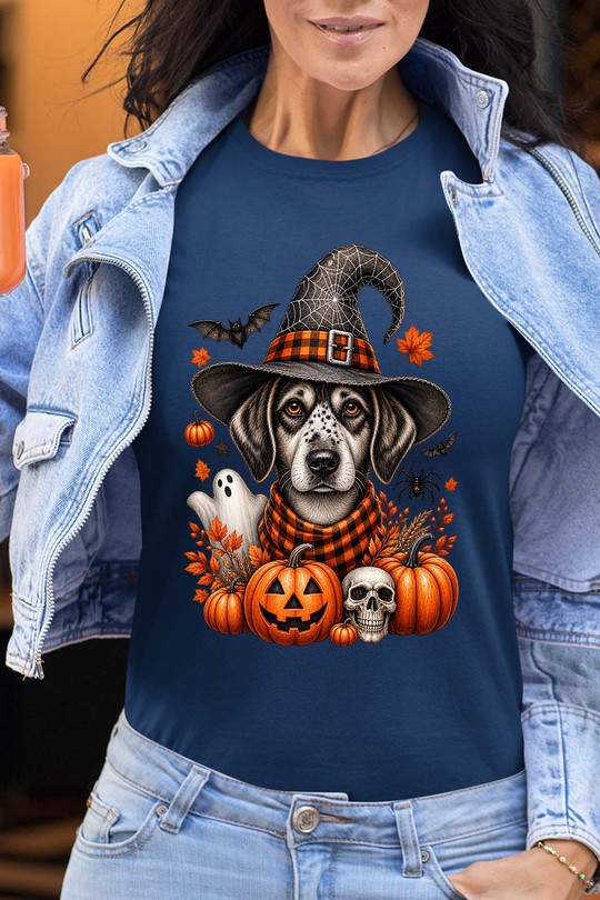 witch dog - Tshirt Femme-MARINE