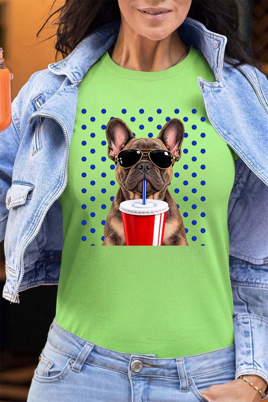dog glasses d - Tshirt Femme - FC-VERT CLAIR