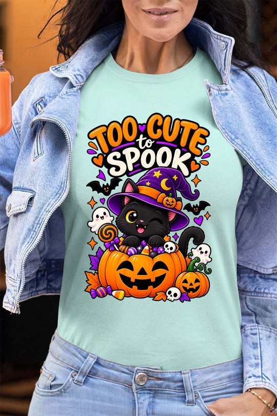 trick cat halloween - Tshirt Femme - FC-VERT D'EAU