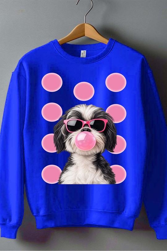chwing dog - Sweat Col Rond Homme-BLEU ROI
