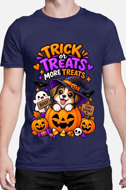 trick dog halloween - Tshirt Homme-MARINE