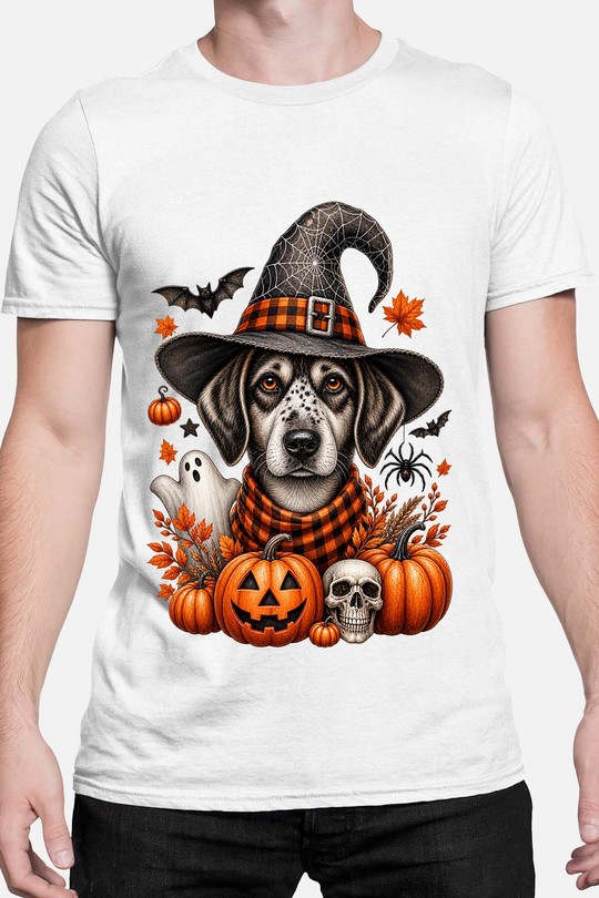 witch dog - Tshirt Homme-BLANC
