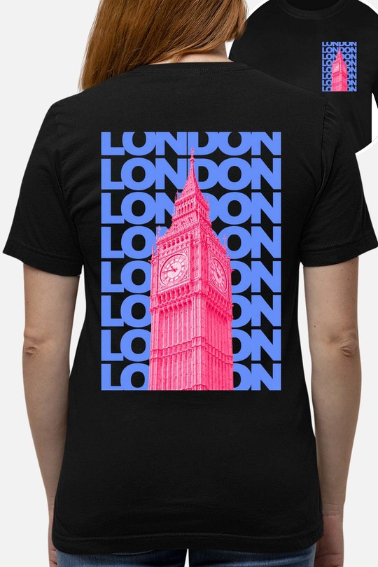 Multi london TXT - Tshirt Femme AR CR-NOIR