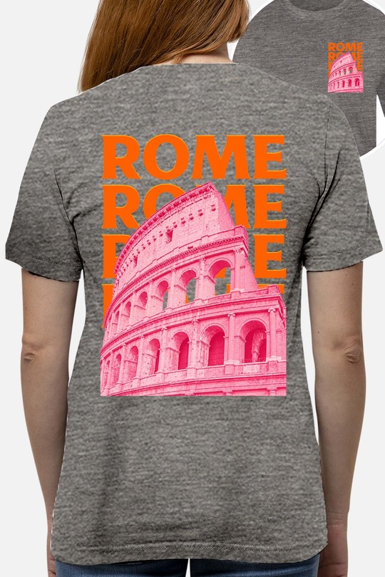 Multi ROME TXT - Tshirt Femme AR CR-GRIS