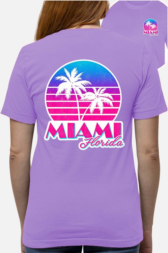 Florida Miami - Tshirt Femme AR CR - FC-VIOLET