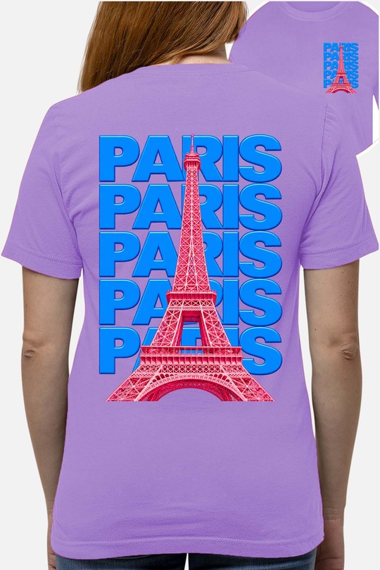 Multi paris TXT - Tshirt Femme AR CR - FC-VIOLET
