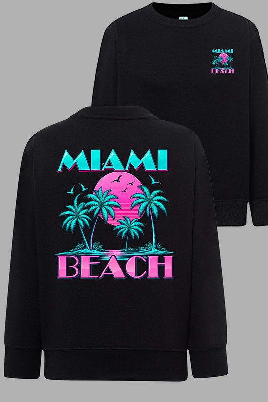 06 Miami 70s - Sweat Col Rond Homme AR CR-NOIR
