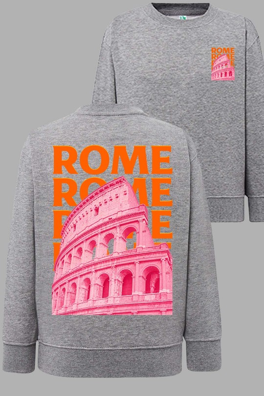 Multi ROME TXT - Sweat Col Rond Homme AR CR-GRIS