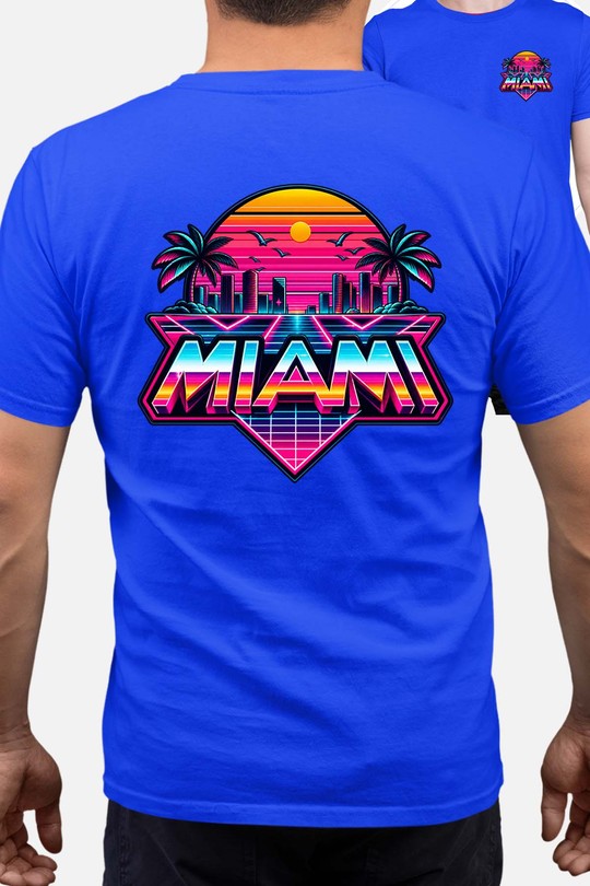 05 v miami - Tshirt Homme AR CR-BLEU ROI