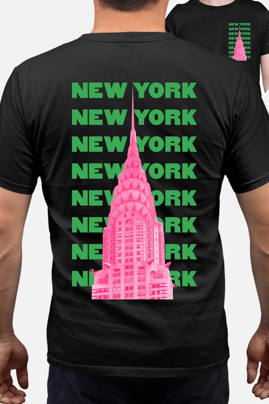 Multi newyork TXT - Tshirt Homme AR CR-NOIR