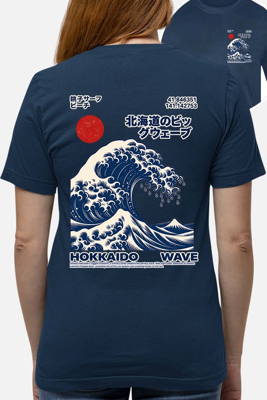 Hokkaido Wave - Tshirt Femme AR CR-MARINE