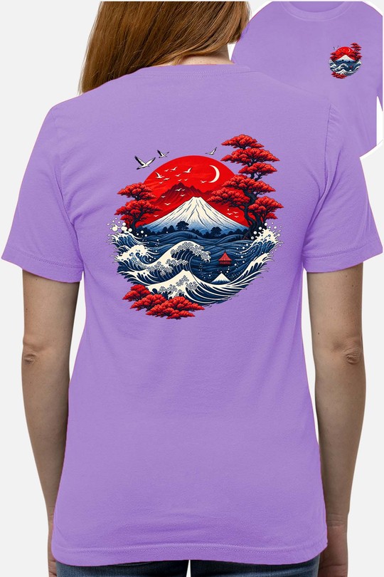 japan fuji - Tshirt Femme AR CR - FC-VIOLET