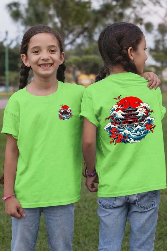 eastern art castle - Tshirt Fille AR CR - FC-VERT CLAIR