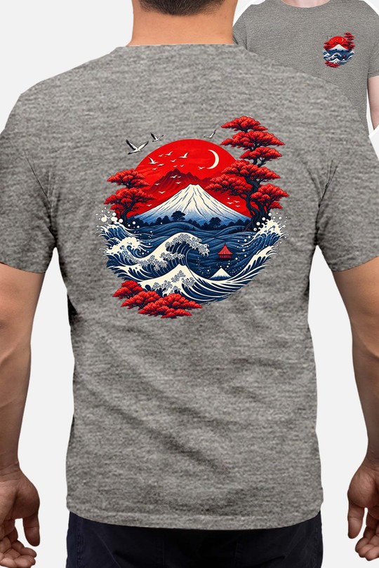 japan fuji - Tshirt Homme AR CR-GRIS