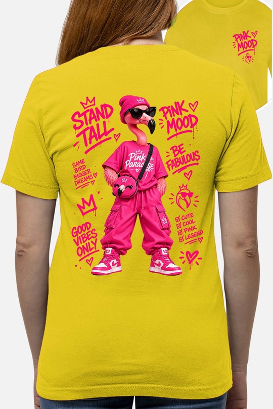 GO stand tall - Tshirt Femme AR CR - FC-JAUNE