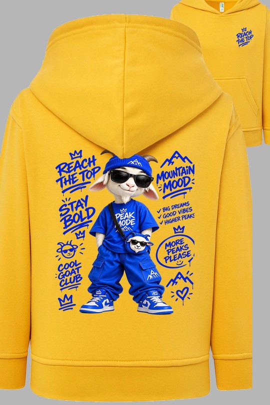 Go reach top - Sweat Capuche Homme AR CR-JAUNE
