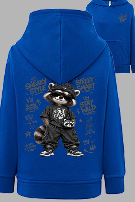GO SNEAKY STYLE - Sweat Capuche Homme AR CR-BLEU ROI