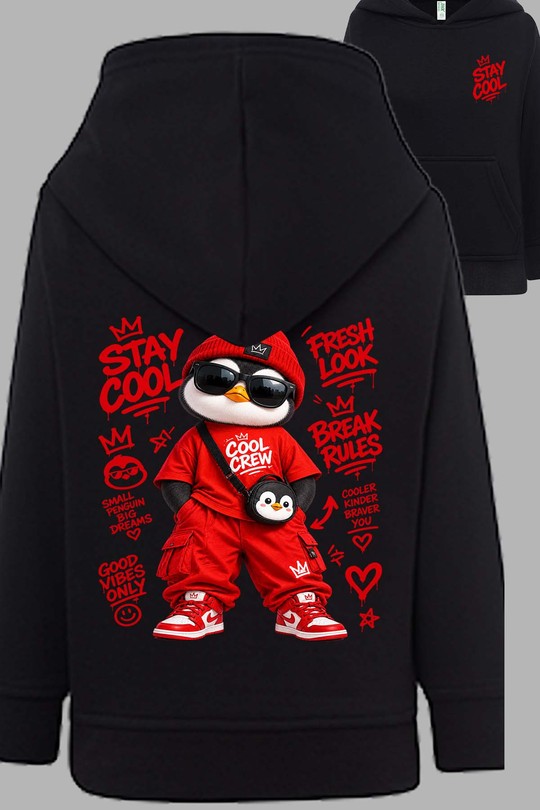 GO STAY COOL - Sweat Capuche Homme AR CR-NOIR