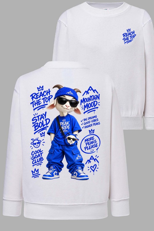 Go reach top - Sweat Col Rond Homme AR CR-BLANC
