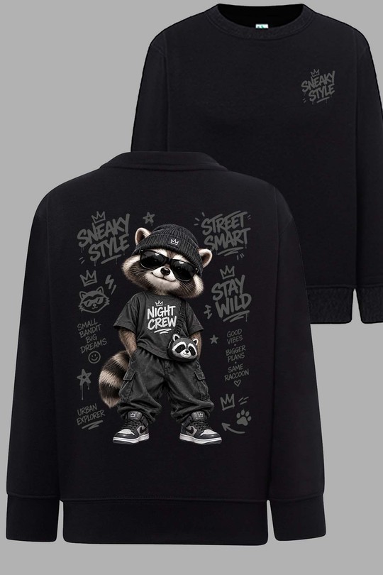 GO SNEAKY STYLE - Sweat Col Rond Homme AR CR-NOIR
