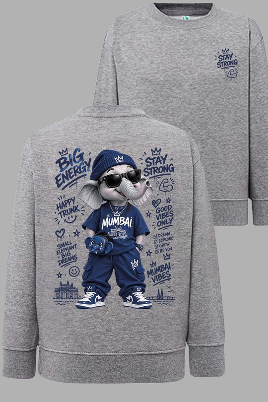 GO stay strong - Sweat Col Rond Homme AR CR-GRIS