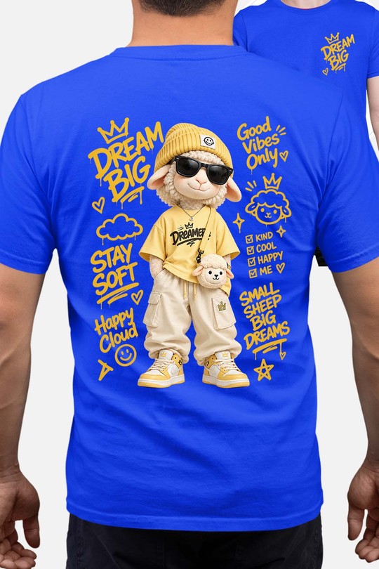 GO dream big - Tshirt Homme AR CR-BLEU ROI