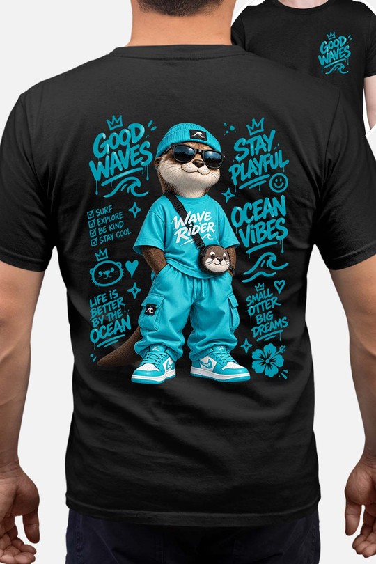 GO good waves - Tshirt Homme AR CR-NOIR