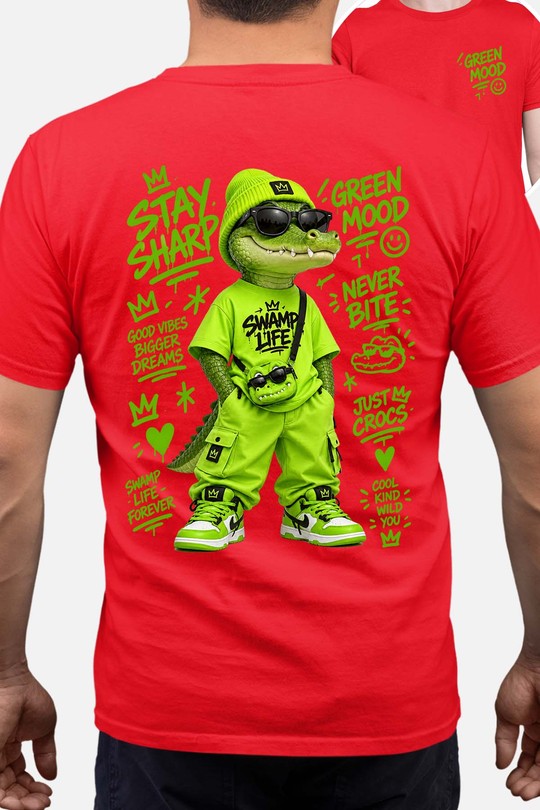 GO green mood - Tshirt Homme AR CR-ROUGE