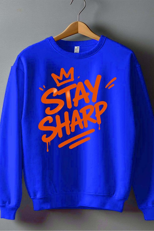TXT Stay Sharp - Sweat Col Rond Garçon-BLEU ROI
