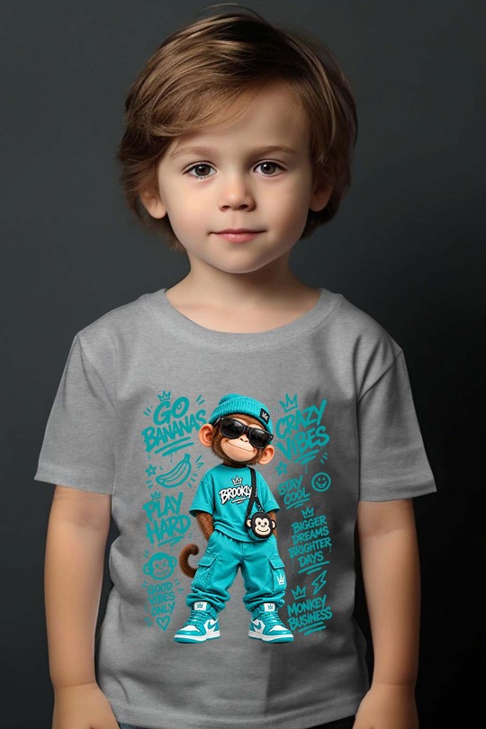 Go go bananas - Tshirt Garçon-GRIS