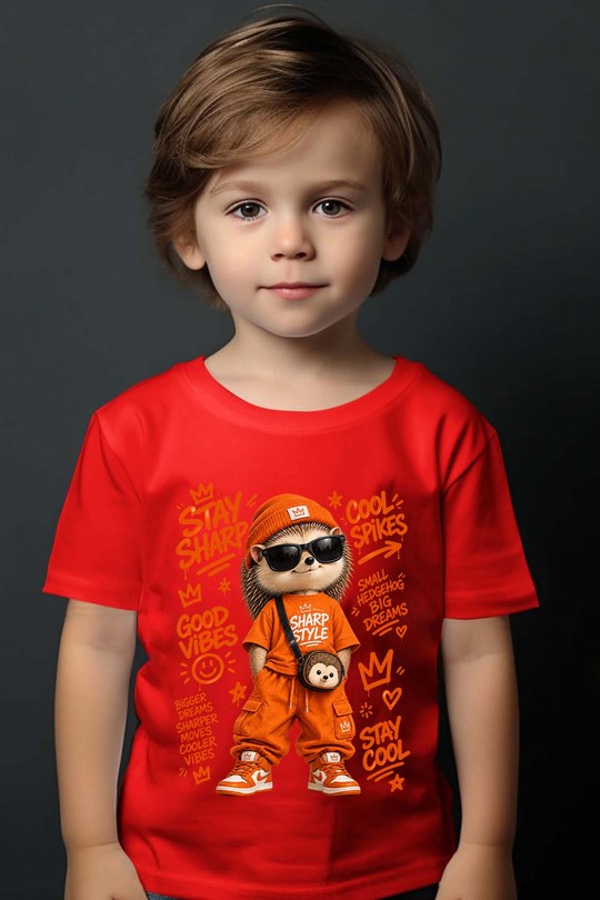 GO STAY SHARP - Tshirt Garçon-ROUGE
