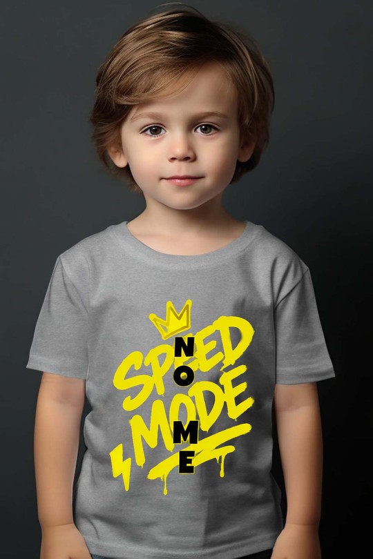 TXT speed mode - Tshirt Garçon-GRIS