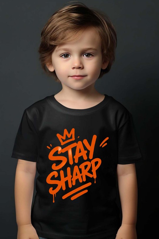 TXT Stay Sharp - Tshirt Garçon-NOIR