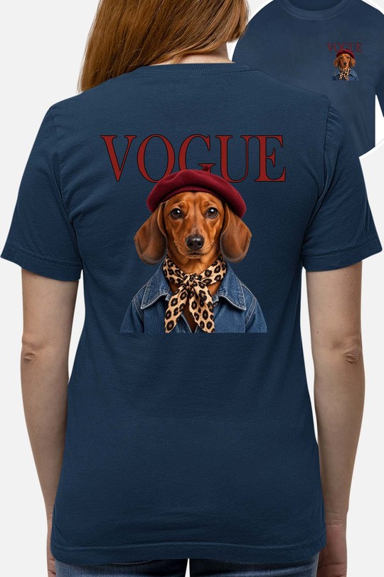 01 dog vogue - Tshirt Femme AR CR-MARINE