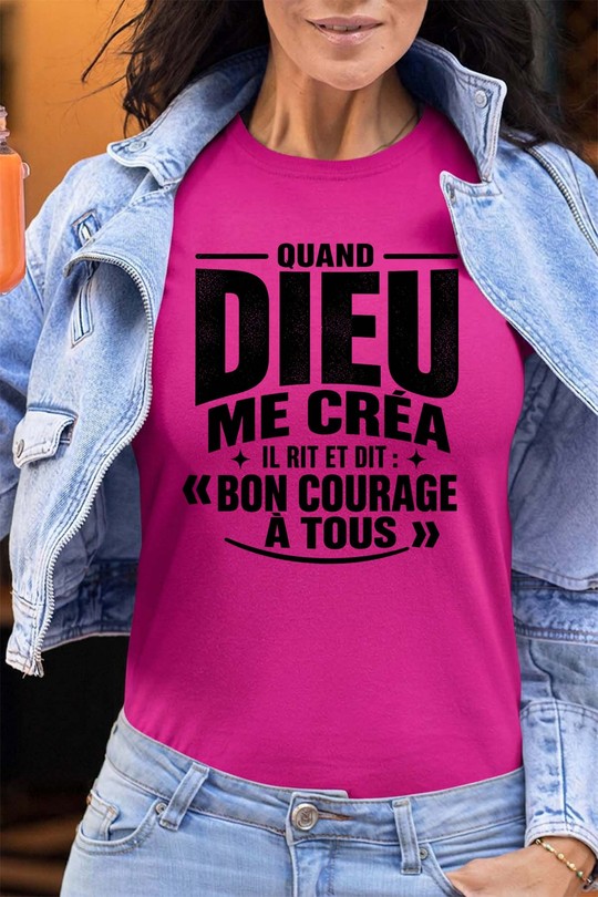 Ma créa Courage - Tshirt Femme - FC-FUCHSIA