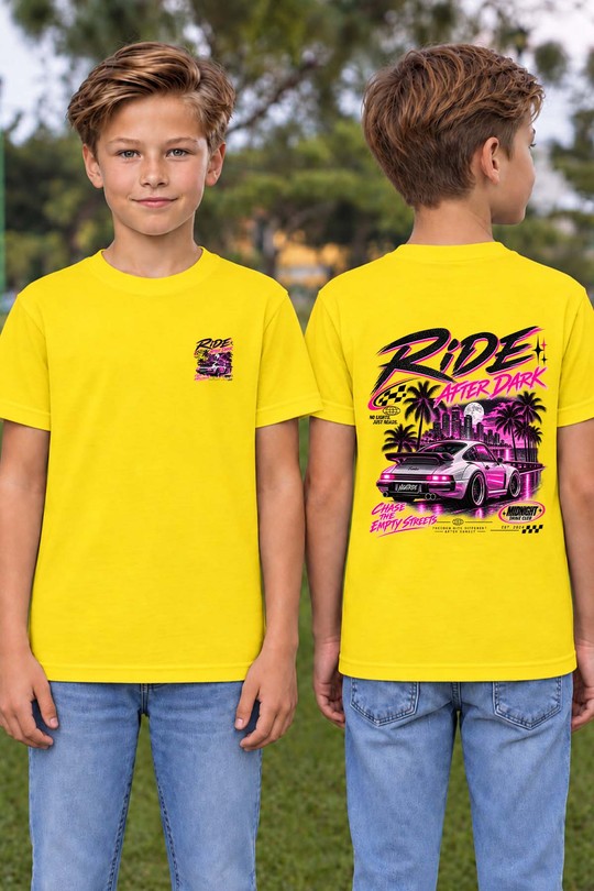 Car Ride cyberpunk - Tshirt Garçon AR CR-JAUNE