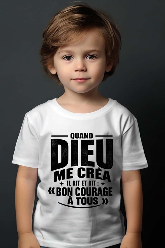 Ma créa Courage - Tshirt Garçon-BLANC